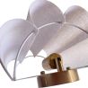 Wandlamp met stoffen kap en verouderde gouden structuur - Treya image 7