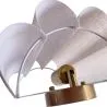 Wandlamp met stoffen kap en verouderde gouden structuur - Treya image 7