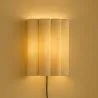 Wandlamp met stoffen kap en verouderde gouden structuur - Treya image 7