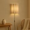 Wandlamp met stoffen kap en verouderde gouden structuur - Treya image 7