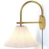 Vintage Gouden Wandlamp met Stekker en Schakelaar - Boly image 7