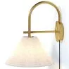 Vintage Gouden Wandlamp met Stekker en Schakelaar - Boly image 7