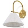 Vintage Gouden Wandlamp met Stekker en Schakelaar - Boly image 7