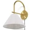 Vintage Gouden Wandlamp met Stekker en Schakelaar - Boly image 7