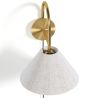 Vintage Gouden Wandlamp met Stekker en Schakelaar - Boly image 7