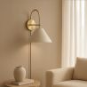 Vintage Gouden Wandlamp met Stekker en Schakelaar - Boly image 7