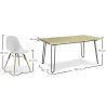 Hairpin Tafelset (90x150 cm) + 6 Scandinavische Eetstoelen Skögur  image 7
