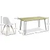 Hairpin Tafelset (90x150 cm) + 6 Scandinavische Eetstoelen Skögur  image 7