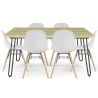 Hairpin Tafelset (90x150 cm) + 6 Scandinavische Eetstoelen Skögur  image 7