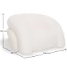 Moderne Fauteuil Bekleed Met Crème Wit Boucléstof – Gebogen En Comfortabel Ontwerp - Gab image 7