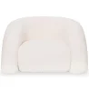 Moderne Fauteuil Bekleed Met Crème Wit Boucléstof – Gebogen En Comfortabel Ontwerp - Gab image 7