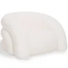 Moderne Fauteuil Bekleed Met Crème Wit Boucléstof – Gebogen En Comfortabel Ontwerp - Gab image 7