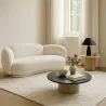 Gebogen Sofa Bekleed Met Wit Boucléstof – Modern En Elegant Design - Sorela image 7