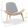 Design Fauteuil - Scandinavische Fauteuil - Bekleed met stof - Lucy image 7