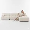 Modulaire Poef Bekleed Met Boucléstof - Modern Design – Combineerbaar Met Bianca Modulaire Sofa image 7