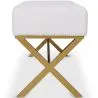 Bank Bekleed Met Fluwelen Stof Met Gouden Metalen Frame - Vovi image 7