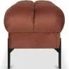 Chesterfield stijl bankje gestoffeerd in fluweel met ijzeren poten - Hamptons image 7