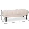 Chesterfield stijl bankje gestoffeerd in fluweel met ijzeren poten - Hamptons image 7