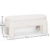 Bank Met Opbergruimte Bekleed In Off-White Bouclé Stof – Moderne Zitplaats Voor Woonkamer En Slaapkamer - Boreta image 7