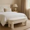 Bank Met Opbergruimte Bekleed In Off-White Bouclé Stof – Moderne Zitplaats Voor Woonkamer En Slaapkamer - Boreta image 7