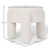 Kruk Bekleed Met Off-White Boucléstof – Moderne Zitplaats Voor Woonkamer En Slaapkamer - Boreta image 7