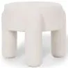 Kruk Bekleed Met Off-White Boucléstof – Moderne Zitplaats Voor Woonkamer En Slaapkamer - Boreta image 7