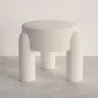 Kruk Bekleed Met Off-White Boucléstof – Moderne Zitplaats Voor Woonkamer En Slaapkamer - Boreta image 7