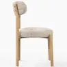 Eetkamerstoel Chenille gestoffeerd - Eiken effect poten - Ergonomisch en modern ontwerp - Okare image 7