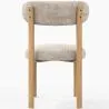 Eetkamerstoel Chenille gestoffeerd - Eiken effect poten - Ergonomisch en modern ontwerp - Okare image 7