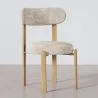 Eetkamerstoel Chenille gestoffeerd - Eiken effect poten - Ergonomisch en modern ontwerp - Okare image 7