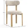 Eetkamerstoel Chenille gestoffeerd - Eiken effect poten - Ergonomisch en modern ontwerp - Okare image 7