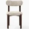 Eetkamerstoel gestoffeerd in Chenille – Donker hout-effect poten – Ergonomisch en modern ontwerp – Okare image 7