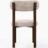 Eetkamerstoel gestoffeerd in Chenille – Donker hout-effect poten – Ergonomisch en modern ontwerp – Okare image 7