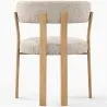Woonkamer fauteuil met armleuningen bekleed met Chenille – Eikenhouten-effect poten – Ergonomisch en modern ontwerp – Okare image 7
