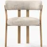Woonkamer fauteuil met armleuningen bekleed met Chenille – Eikenhouten-effect poten – Ergonomisch en modern ontwerp – Okare image 7