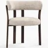 Woonkamer fauteuil met armleuningen bekleed met Chenille – Donker hout-effect poten – Ergonomisch en modern ontwerp – Okare image 7