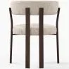 Woonkamer fauteuil met armleuningen bekleed met Chenille – Donker hout-effect poten – Ergonomisch en modern ontwerp – Okare image 7