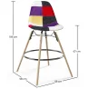 Barkruk - Patchwork bekleding - Scandinavisch ontwerp en houten poten - Skögur image 7