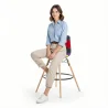 Barkruk - Patchwork bekleding - Scandinavisch ontwerp en houten poten - Skögur image 7
