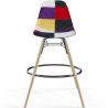 Barkruk - Patchwork bekleding - Scandinavisch ontwerp en houten poten - Skögur image 7