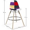 Barkruk - Patchwork bekleding - Scandinavisch ontwerp en houten poten - Skögur image 7