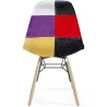 Eetkamerstoel - Patchwork Bekleding - Scandinavisch Design en Houten Poten - Skögur image 7