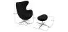 Egg Design fauteuil met voetenbankje - Stoffen bekleding - Brave image 7