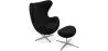 Egg Design fauteuil met voetenbankje - Stoffen bekleding - Brave image 7