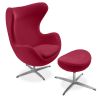 Egg Design fauteuil met voetenbankje - Stoffen bekleding - Brave image 7