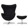 Egg Design fauteuil met voetenbankje - Stoffen bekleding - Brave image 7