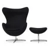 Egg Design fauteuil met voetenbankje - Stoffen bekleding - Brave image 7