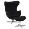Egg Design fauteuil met voetenbankje - Stoffen bekleding - Brave image 7