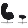 Egg Design fauteuil met voetenbankje - Stoffen bekleding - Brave image 7