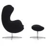 Egg Design fauteuil met voetenbankje - Stoffen bekleding - Brave image 7